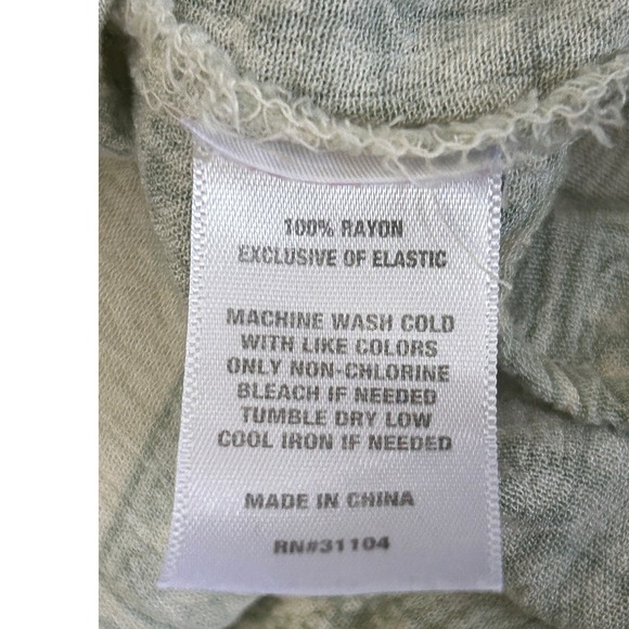 Wonderly Sage Green Smocked Maxi Dress Cottagecore Boho Prairie Romantic Size L - Picture 10 of 10